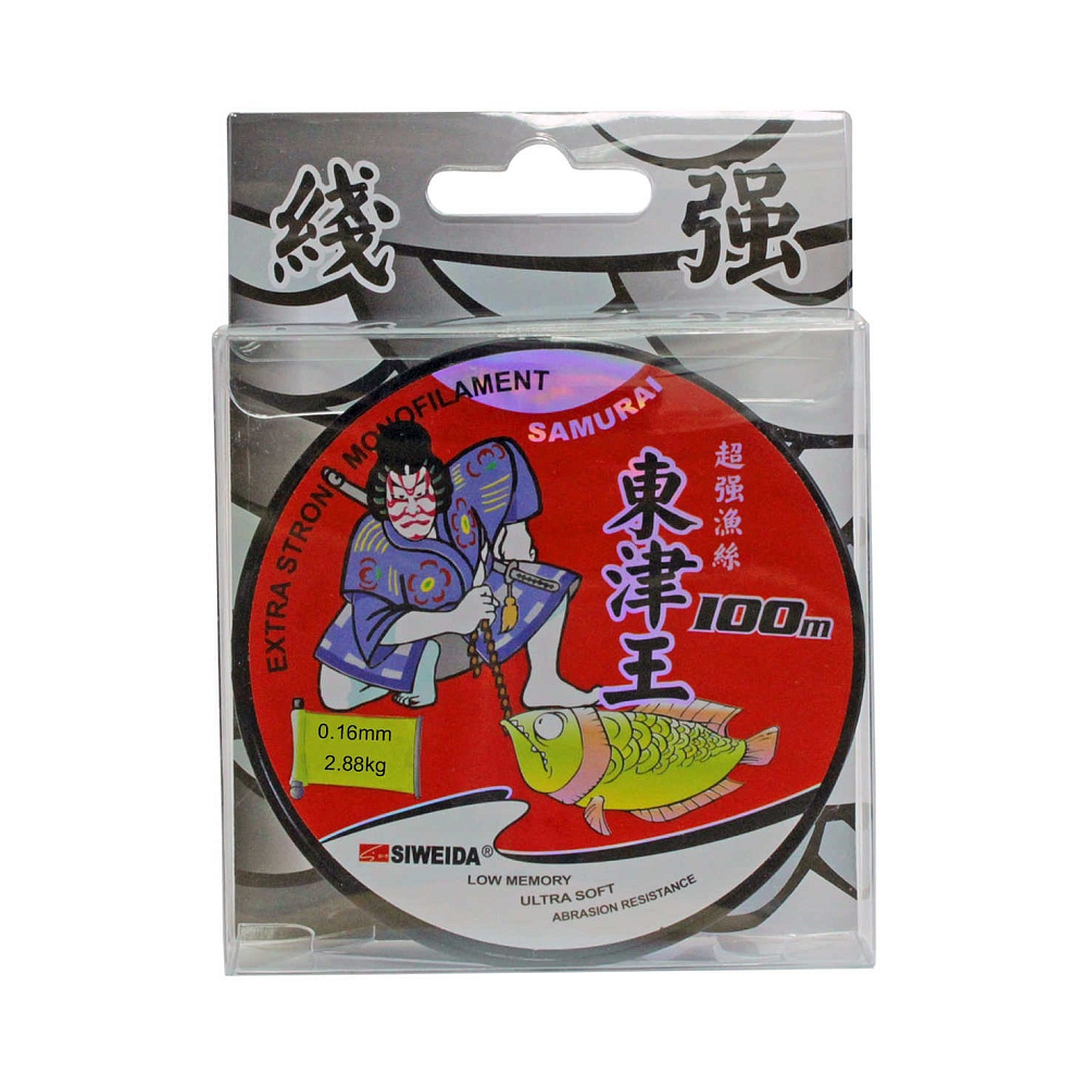 Леска Samurai 100м 0,16мм 2,88кг (SWD). Фото №1