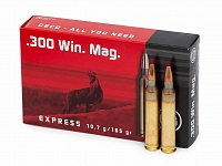 Патрон нарезной RWS GECO калибр 300 WIN Mag Express 10,7 гр. (в пачке 20 шт.)