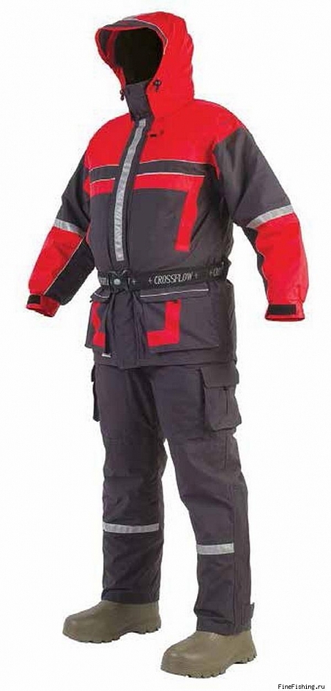 Костюм-поплавок раздельный серо-красный SEAFOX CROSSFLOW SEMI 2pc/King Size Китай. Фото №2