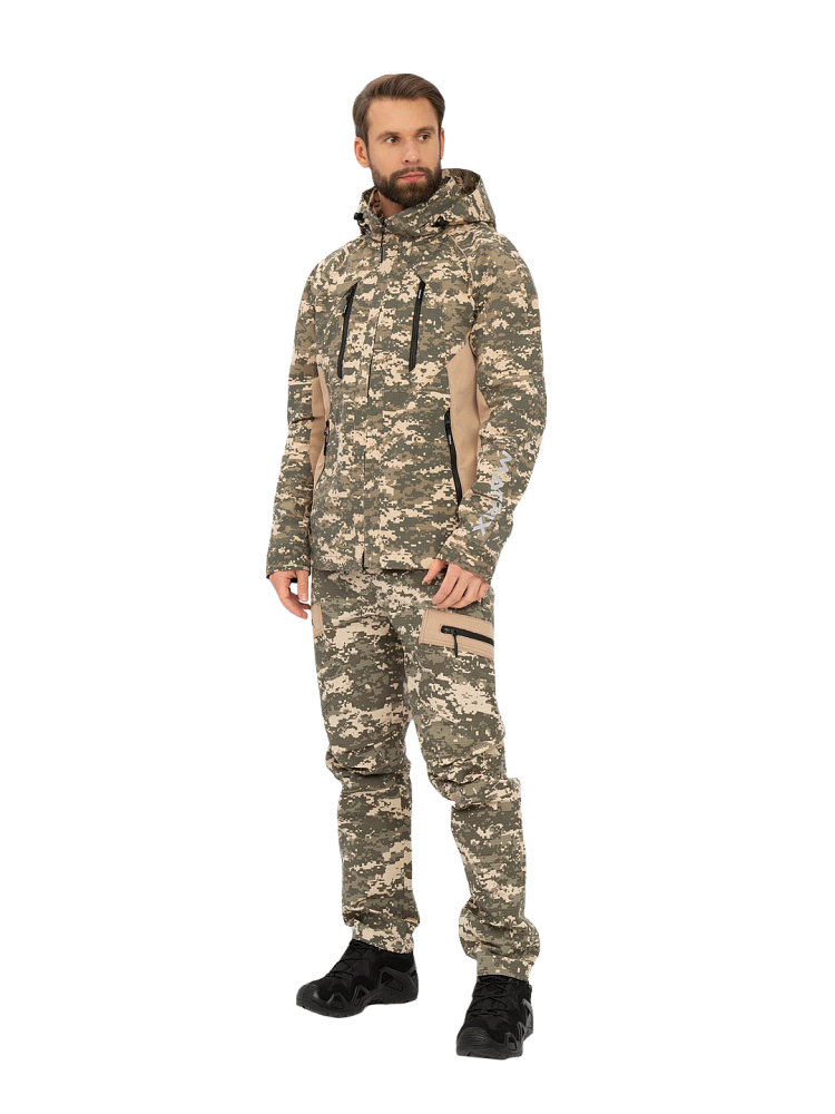 Костюм летний Huntsman Матрица (128/2 светлый пиксель, ткань Смесовая Рип-Стоп) р. 52-54/182-188. Фото №2