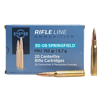 Патрон нарезной PARTIZAN PPU калибр 30-06 SPRG FMJ 9,7 гр. (в пачке 20 шт.)