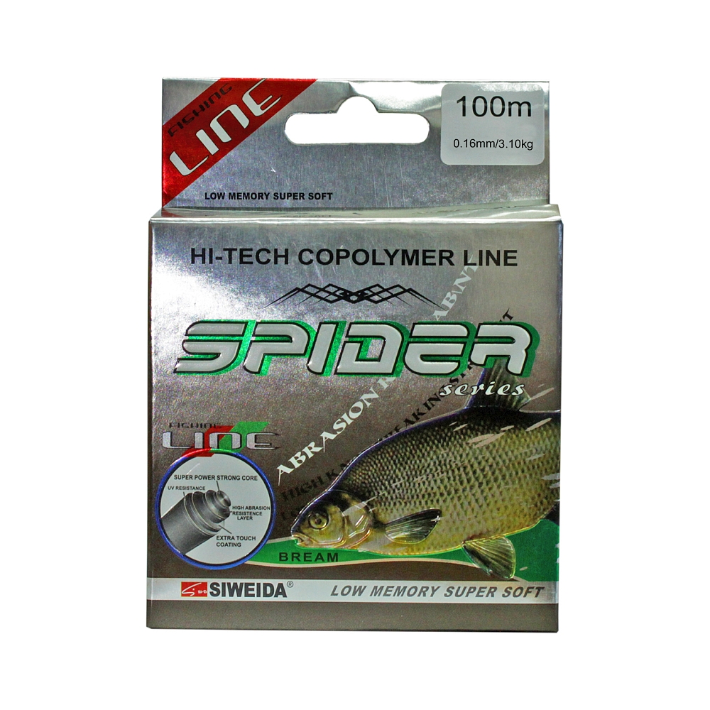 Леска SWD Spider Bream 100м 0,3мм 9.65кг (вак/уп, прозрачная). Фото №2 Леска SWD Spider Bream 100м 0,3мм 9.65кг (вак/уп, прозрачная). Фото №2