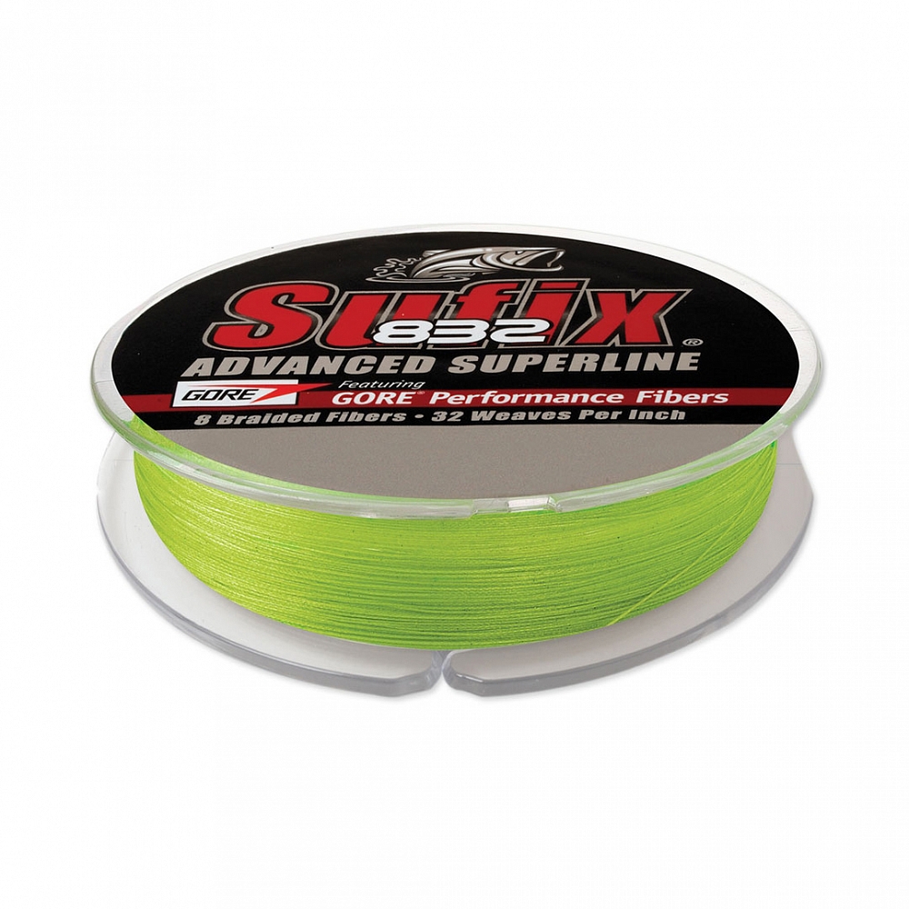 Леска Sufix 832 Braid Neon Lime 135м, 0,10мм. Фото №2