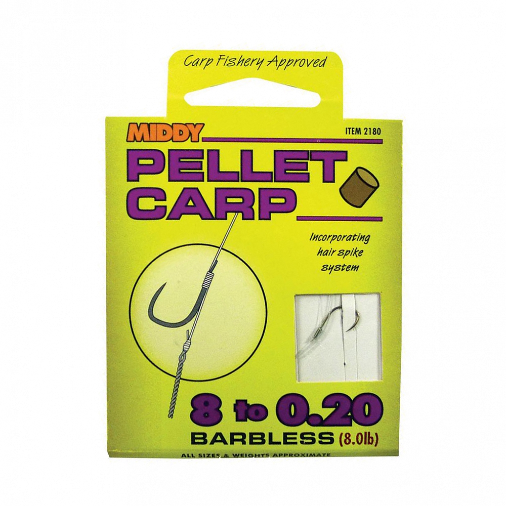 MIDDY Pellet H.T.N 14-0.18 Крючок с поводком (6шт). Фото №1