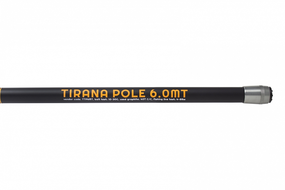 Удилище Tirana Tele Pole 6м (40T,b/test 10-30g, fl/test 4-8 lbs). Фото №3