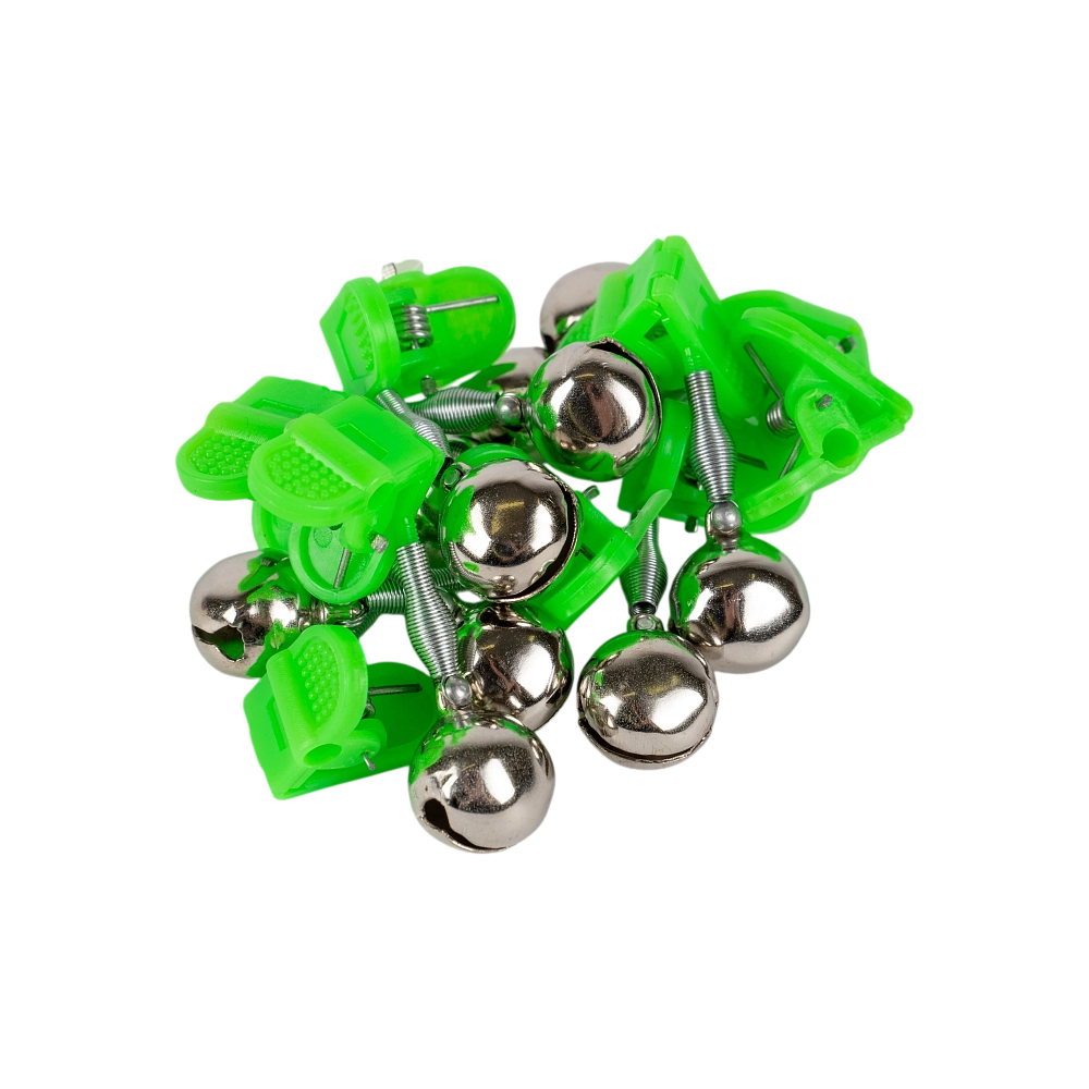 Бубенчик Tirana одинарный с пластиковой прищепкой уп.10шт. Фото №1