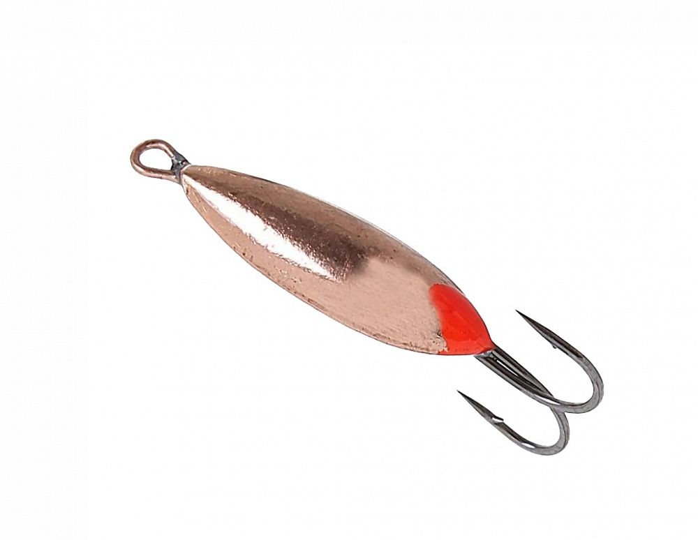 Блесна зимняя "Дивенская" 1,5гр. (медь) 2 крючка (пирс) (10шт). Фото №1