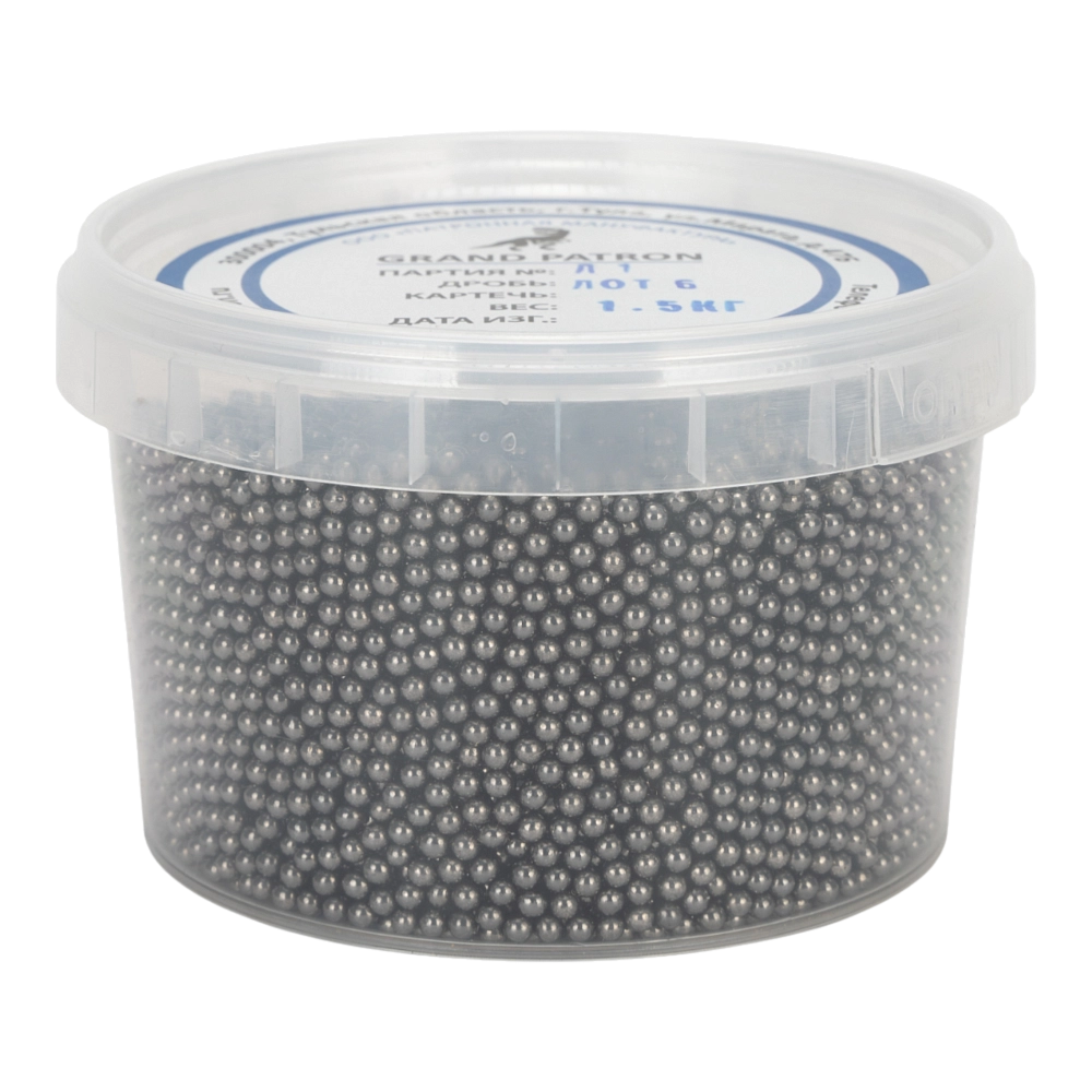 Дробь охотничья №6 ШОМ (банка 1,5кг) ПМ. Фото №2
