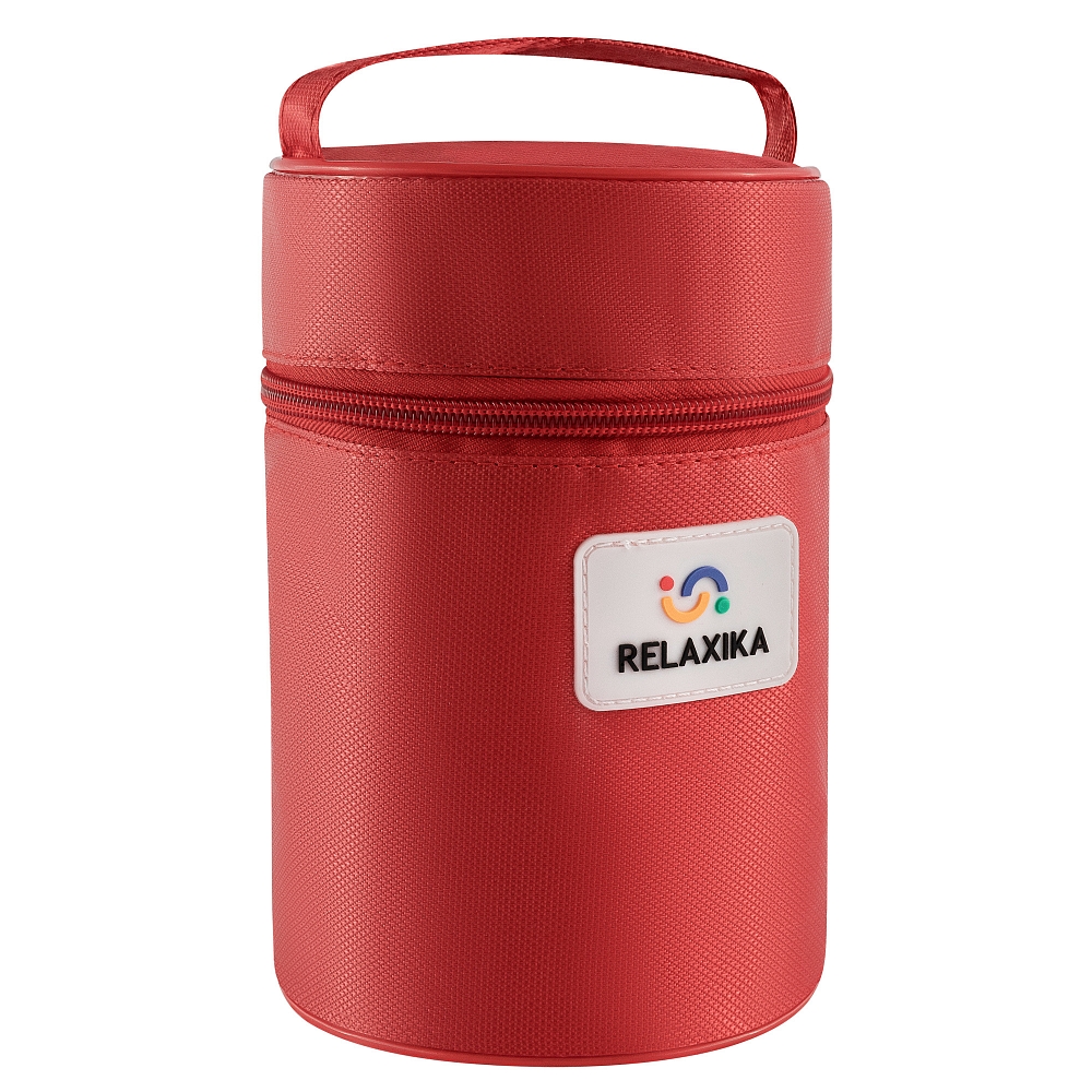 Термос Relaxika 301 для еды, в термочехле, стальной, 0,7Л. Фото №8
