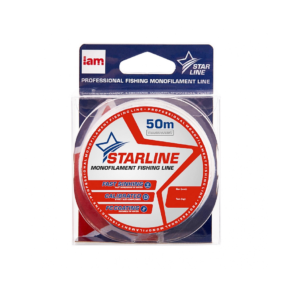 Леска Монофильная IAM Starline 50m 0.128 прозрачная. Фото №1