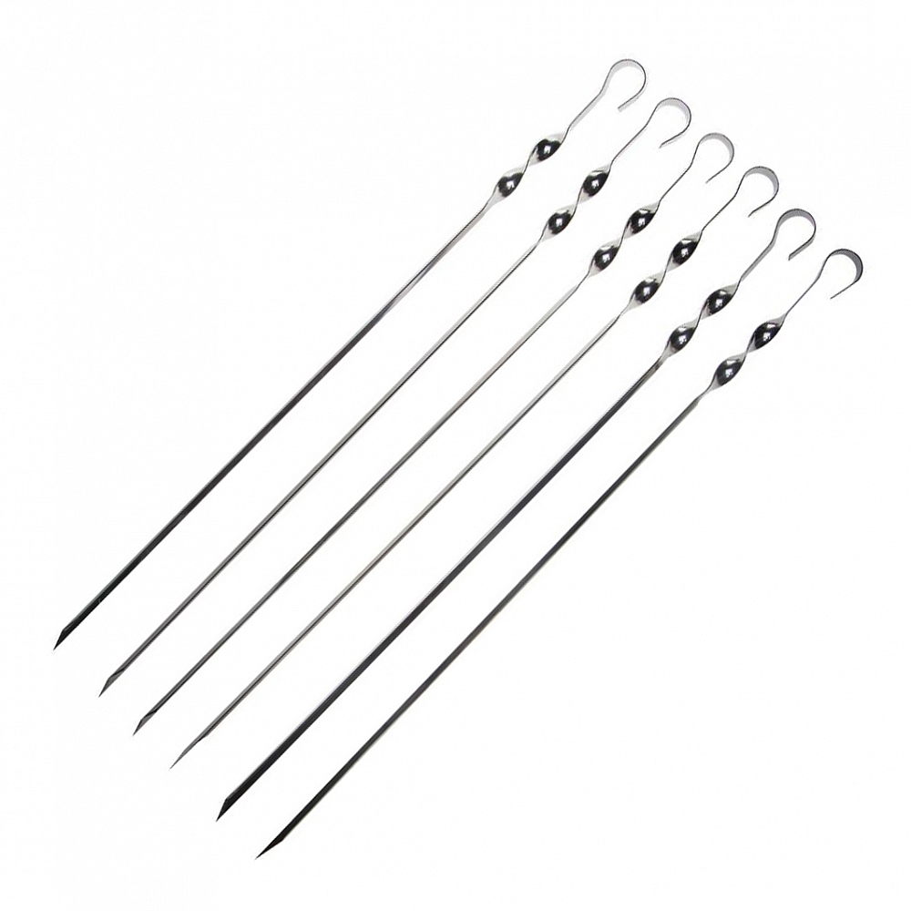 НАБОР (6 шампуров) "ЭКОНОМ", 450мм, уголок в упаковке. Фото №3