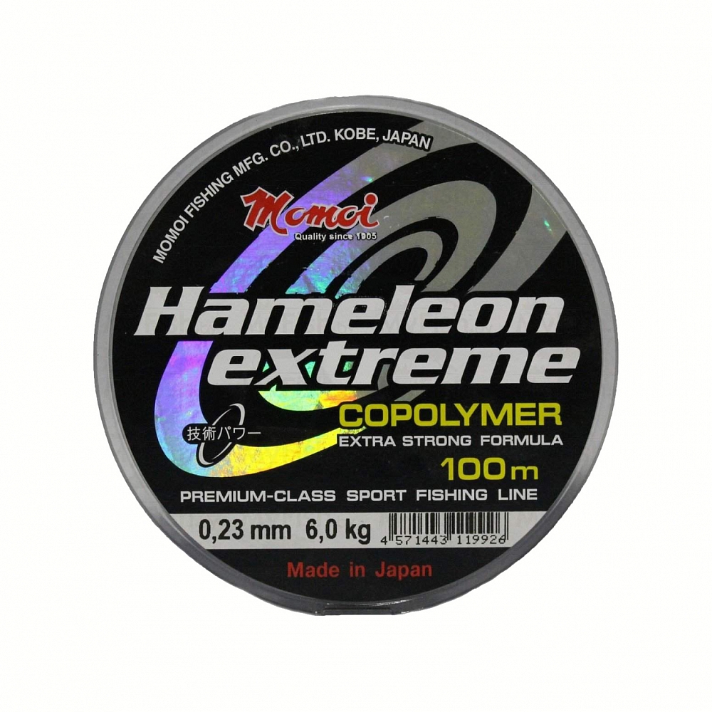Леска многослойная Momoi Hameleon Extreme 0,37мм/100м 14,0кг прозрачный				. Фото №1