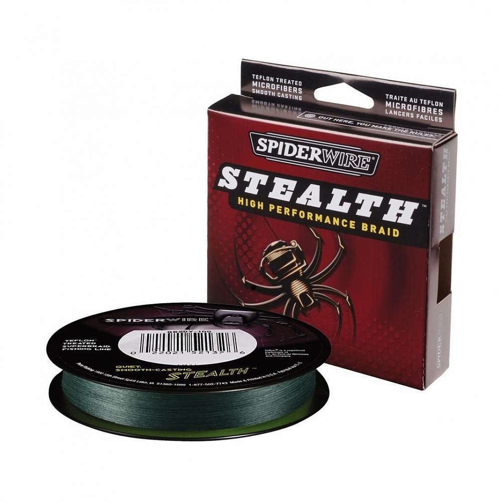 Леска плетеная SPIDERWIRE "Stealth Green" 0.10mm (137m)(6.2kg)(темно-зеленая) (1201192). Фото №1