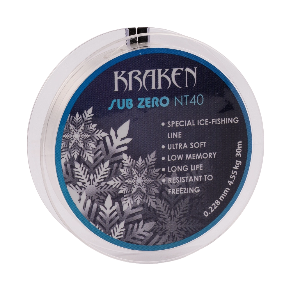 Леска зимняя Kraken Sub Zero NT40 30m 0,228mm 4.55kg. Фото №2