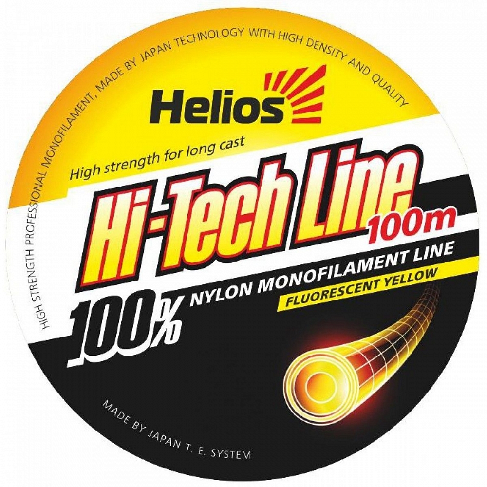Леска Helios Hi-tech Line Nylon Transparent Yellow 0.18mm/100. Фото №2