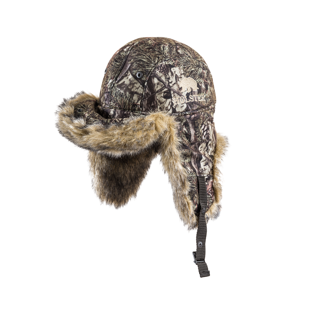 Шапка ушанка Хольстер / алова / зеленые шишки ((57-58)). Фото №2