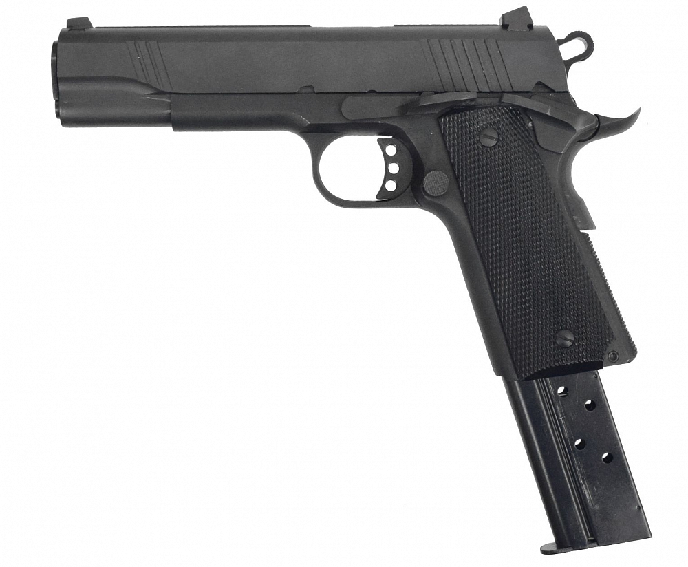 Пистолет модели ТК1911СХ калибр  10*31 (черный оксид). Фото №3