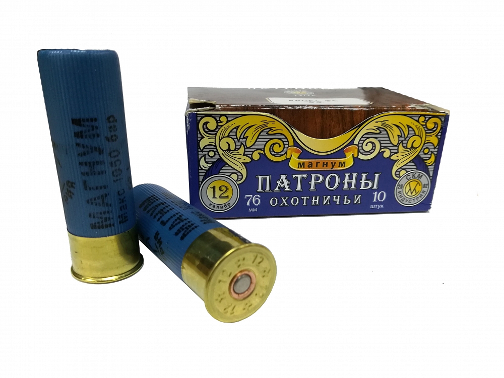 СКМ Патрон охотничий 12/76 № 5, 46 гр. Магнум (п. Сокол) (в коробке 10 шт.). Фото №2