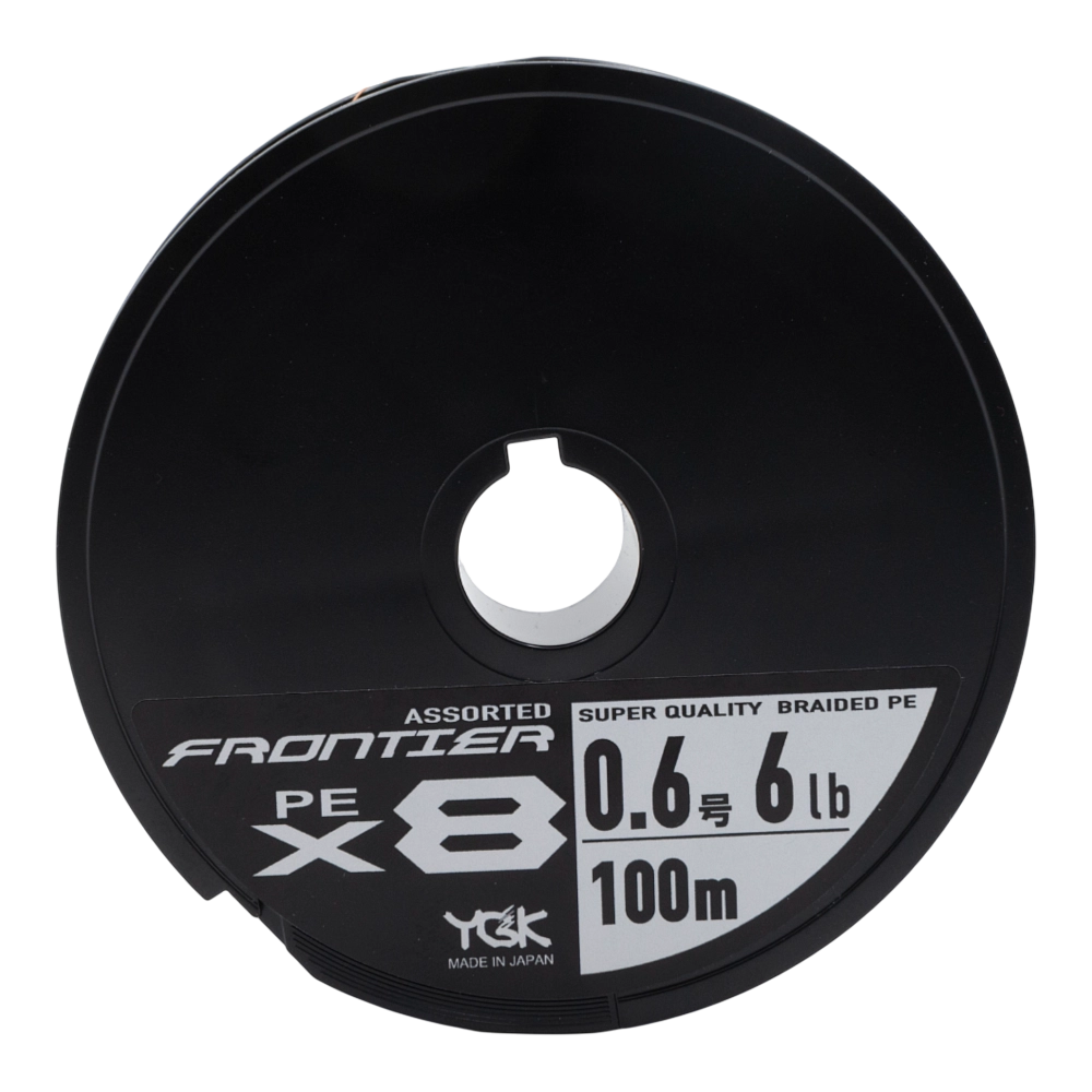 Плетёный шнур YGK Frontier Assorted X8 100m (мультиколор) #0.6, 0.128mm 6lb, 2.7kg. Фото №2 Плетёный шнур YGK Frontier Assorted X8 100m (мультиколор) #0.6, 0.128mm 6lb, 2.7kg. Фото №2
