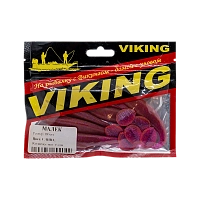 Резина съедобная виброхвост VIKING серия Малек 88 мм, слива (6 шт.)